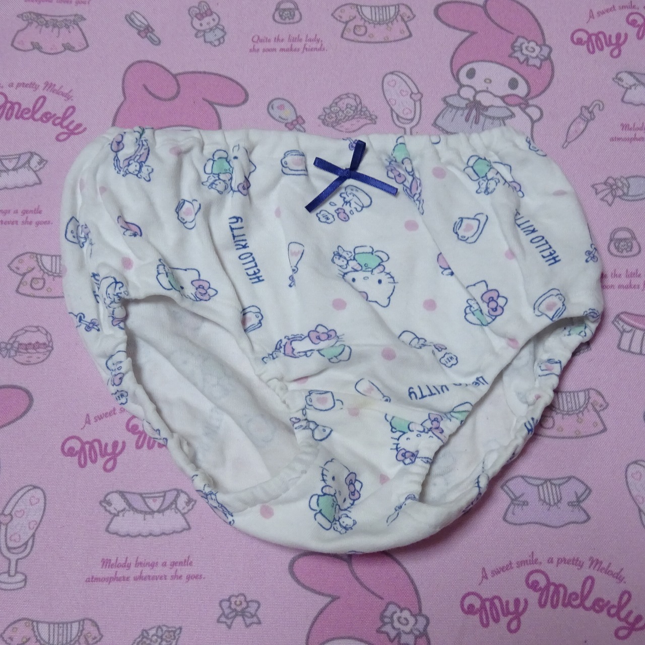 7566☆記名あり☆Hallokitty☆110サイズ☆ コットン ジュニア ショーツ - 画像 (2)