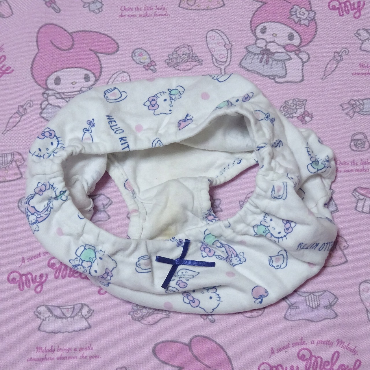 7566☆記名あり☆Hallokitty☆110サイズ☆ コットン ジュニア ショーツ