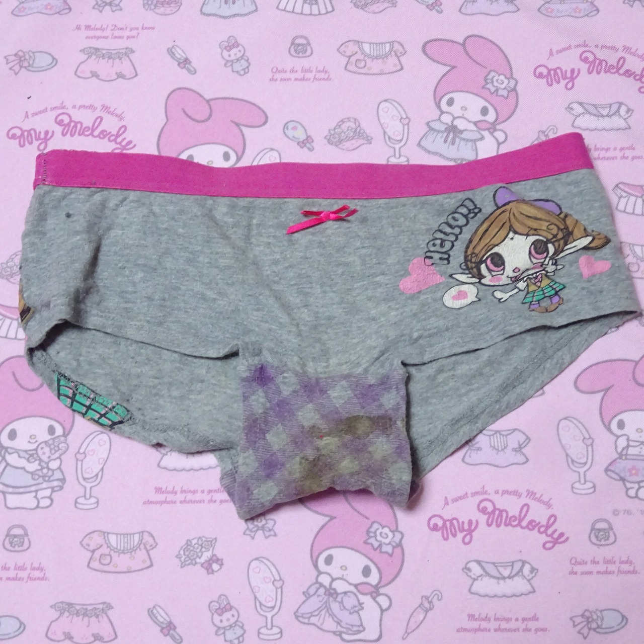 7671☆akubi☆Mサイズ☆ローライズ コットン ジュニア ショーツ - 画像 (3)