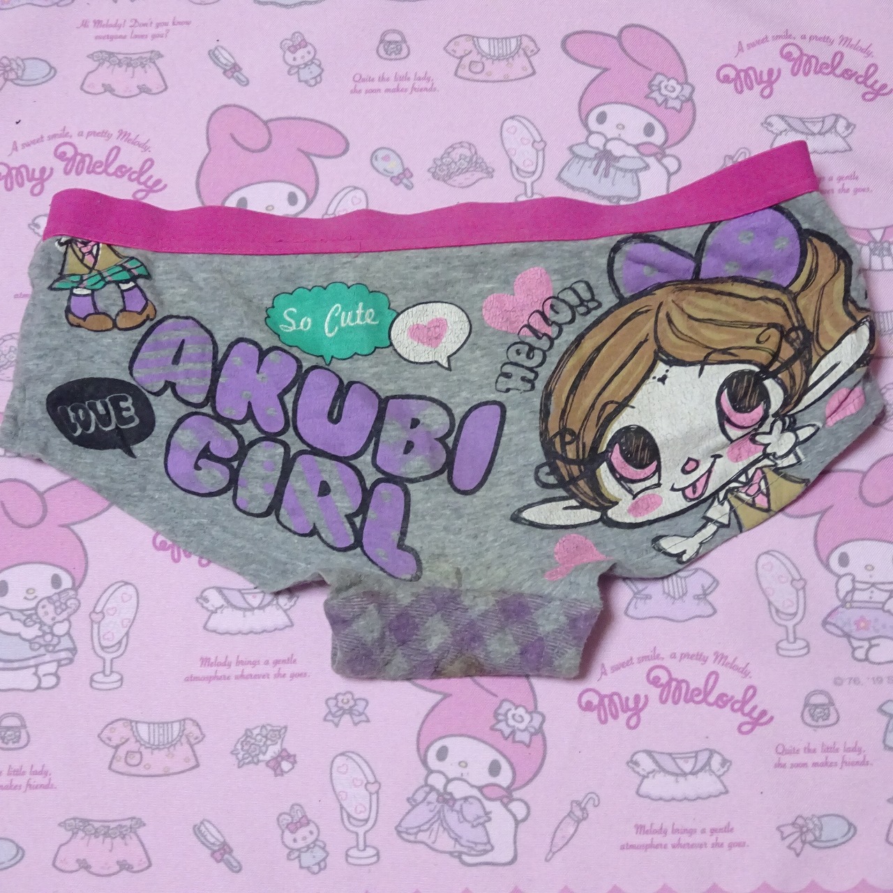 7671☆akubi☆Mサイズ☆ローライズ コットン ジュニア ショーツ - 画像 (2)