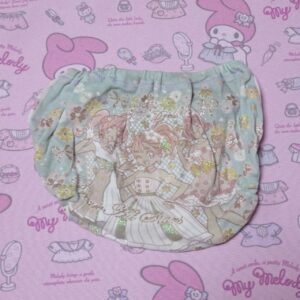 8052☆アイカツ！ 120サイズ相当 ジュニアショーツ コットン 記名あり 豪華ラメプリント 当時物 レトロ 古着 質感あり