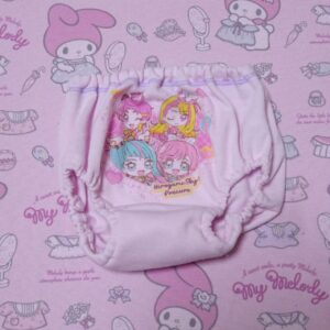 8135☆プリキュア ひろスカ 100cm ジュニア ショーツ 記名あり 本物の使用感・質感あり レトロ 歴代キャラ下着 中古