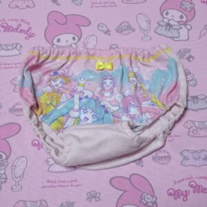8172☆当時物 プリキュア 100cm ジュニア ショーツ 廃盤モデル 希少 歴代キャラ下着 中古 使用感あり レトロ